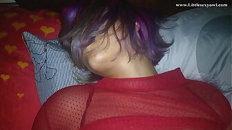 my stepdad gives me a secret creampie -  teen stepdaughter is fucked while by fat cock