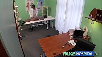 Fake Hospital G spot massage gets hot brunette patient wet