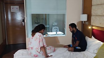 Punjabi Girl Punam Seduces A Young Boy, Bathed Him And Fucked Hard In The Bathroom