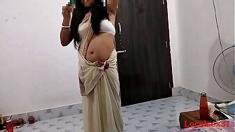 White saree Sexy Real xx Wife Blowjob and fuck ( Validated Video By Localsex31)