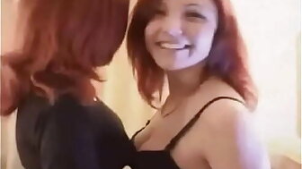 Blue Swishy redhead Euro matched set cunnilingus word-of-mouth make believe pussy rubbing out of doors